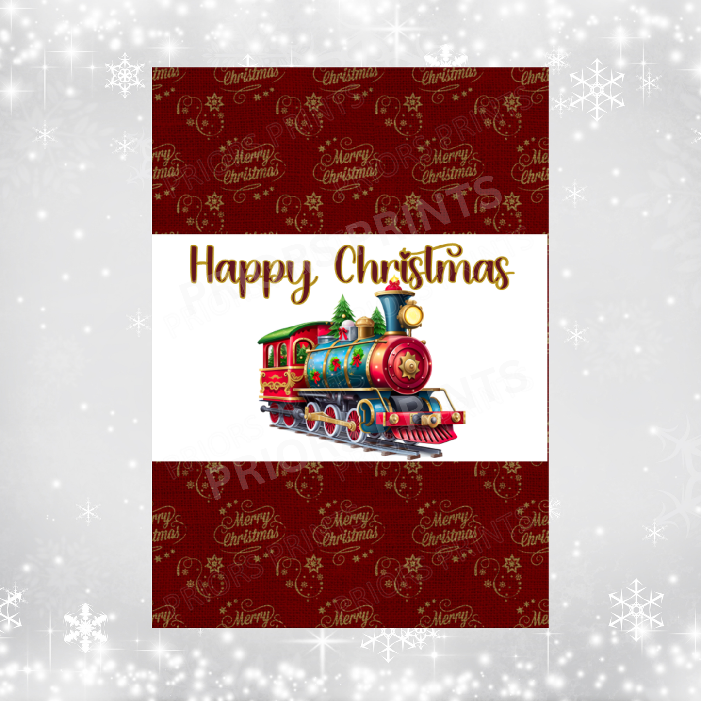 Christmas Train Chocolate Bar Wrapper