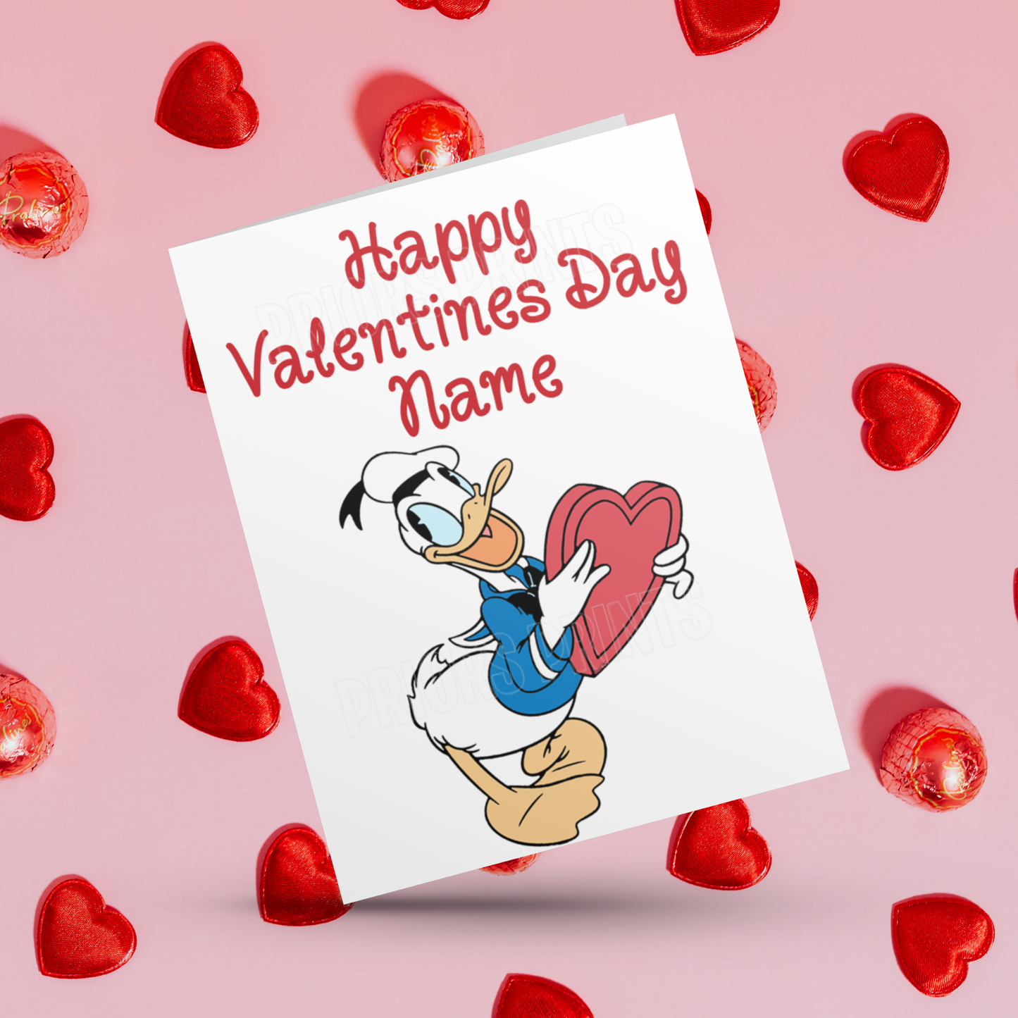 Mickey Mouse & Friends Personalised Valentines Day Card I Minnie Mouse I Donald Duck I Daisy Duck I Pluto I Goofy I Disney