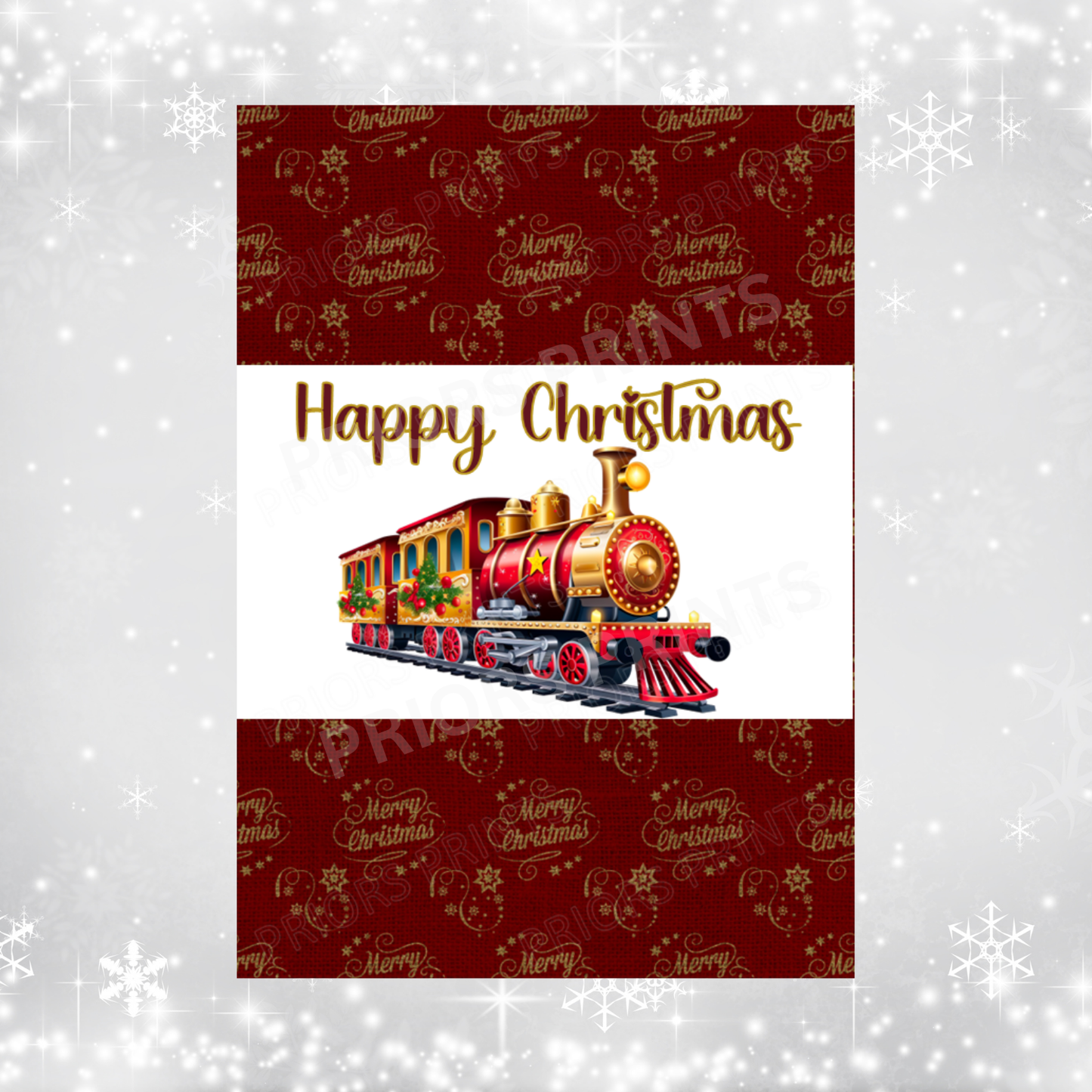 Christmas Train Chocolate Bar Wrapper