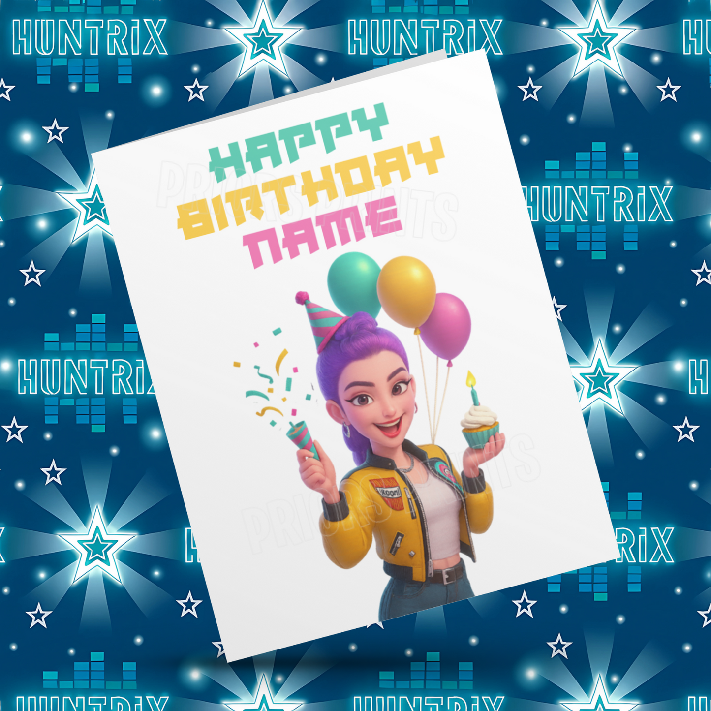 Personalised K Pop Demon Hunters Birthday Card