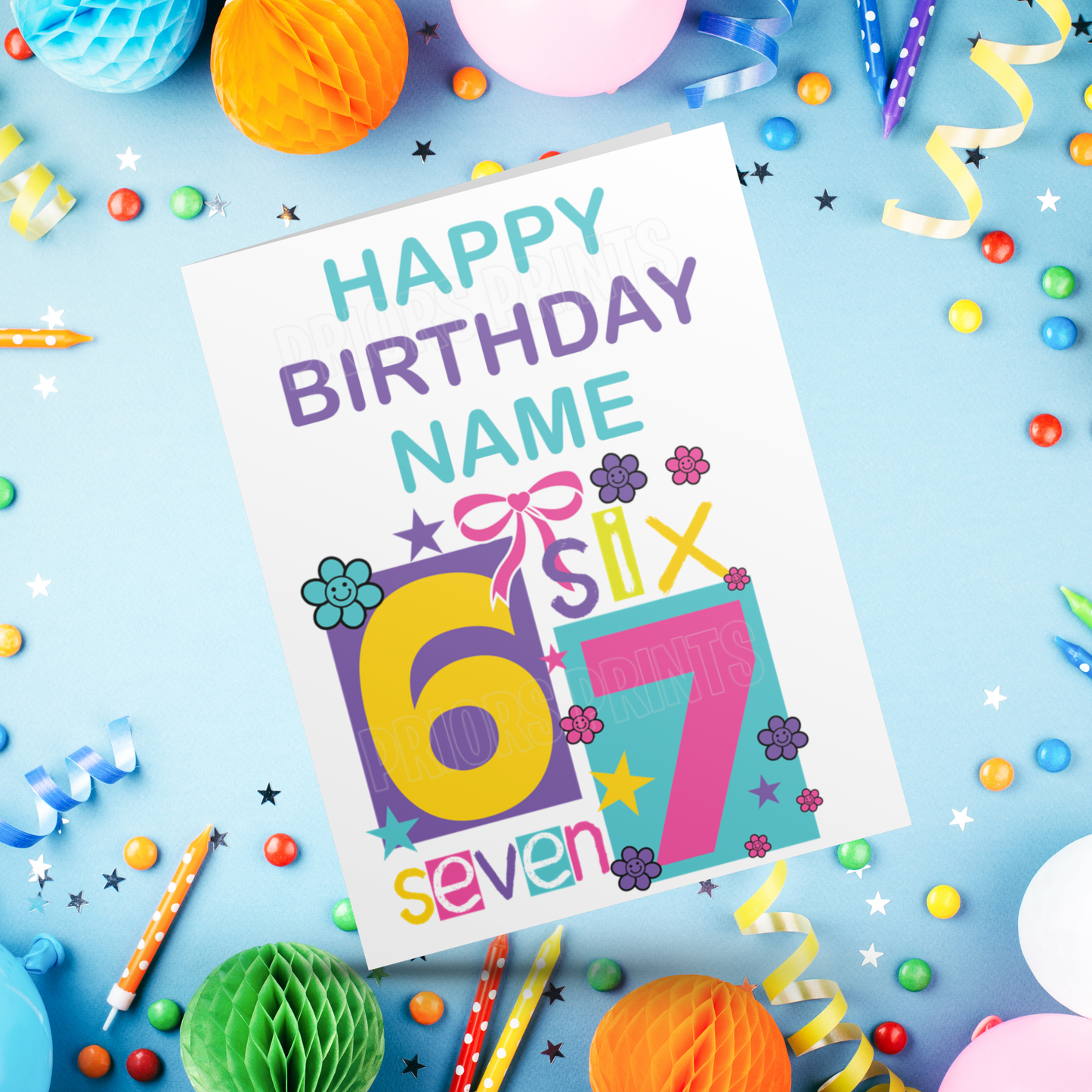 Six Seven Personalised Birthday Card 67 I Sixseven I 6 7
