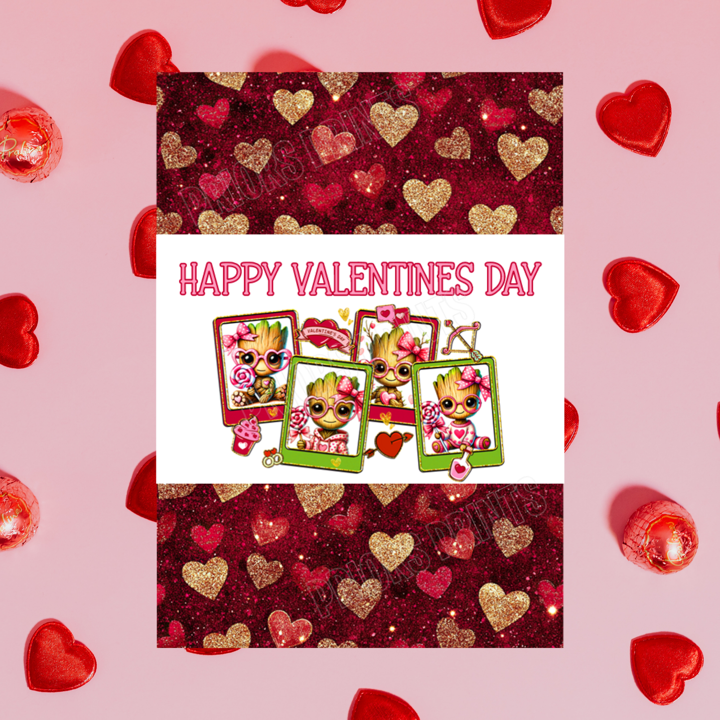 Cute Character Valentines Day Chocolate Bar Wrappers I Groot I Eeyore I Spiderman I Stitch I Sonic I Winnie The Pooh I Minnie Mouse