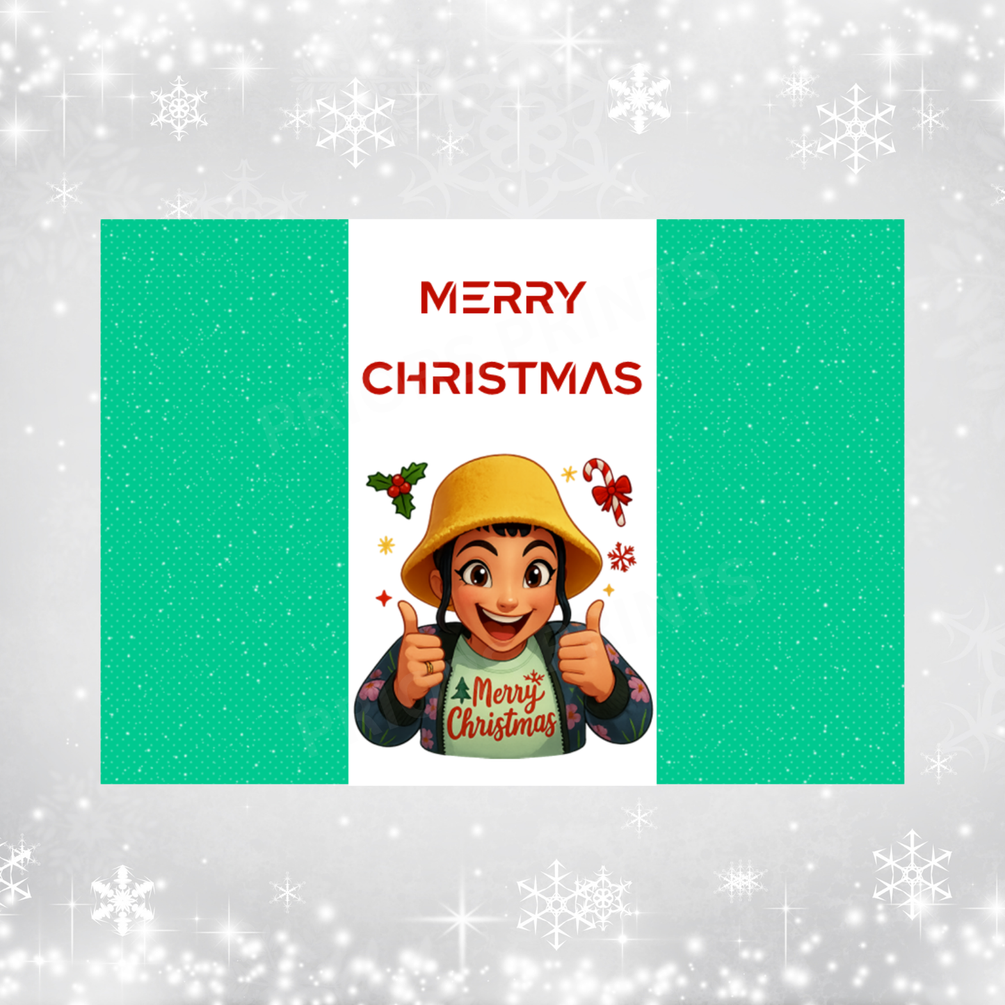 K Pop Demon Hunter Christmas Chocolate Bar Wrapper