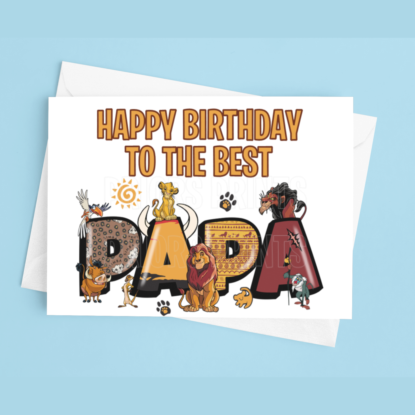 Happy Birthday Mixed Character- To the best Dad or Papa