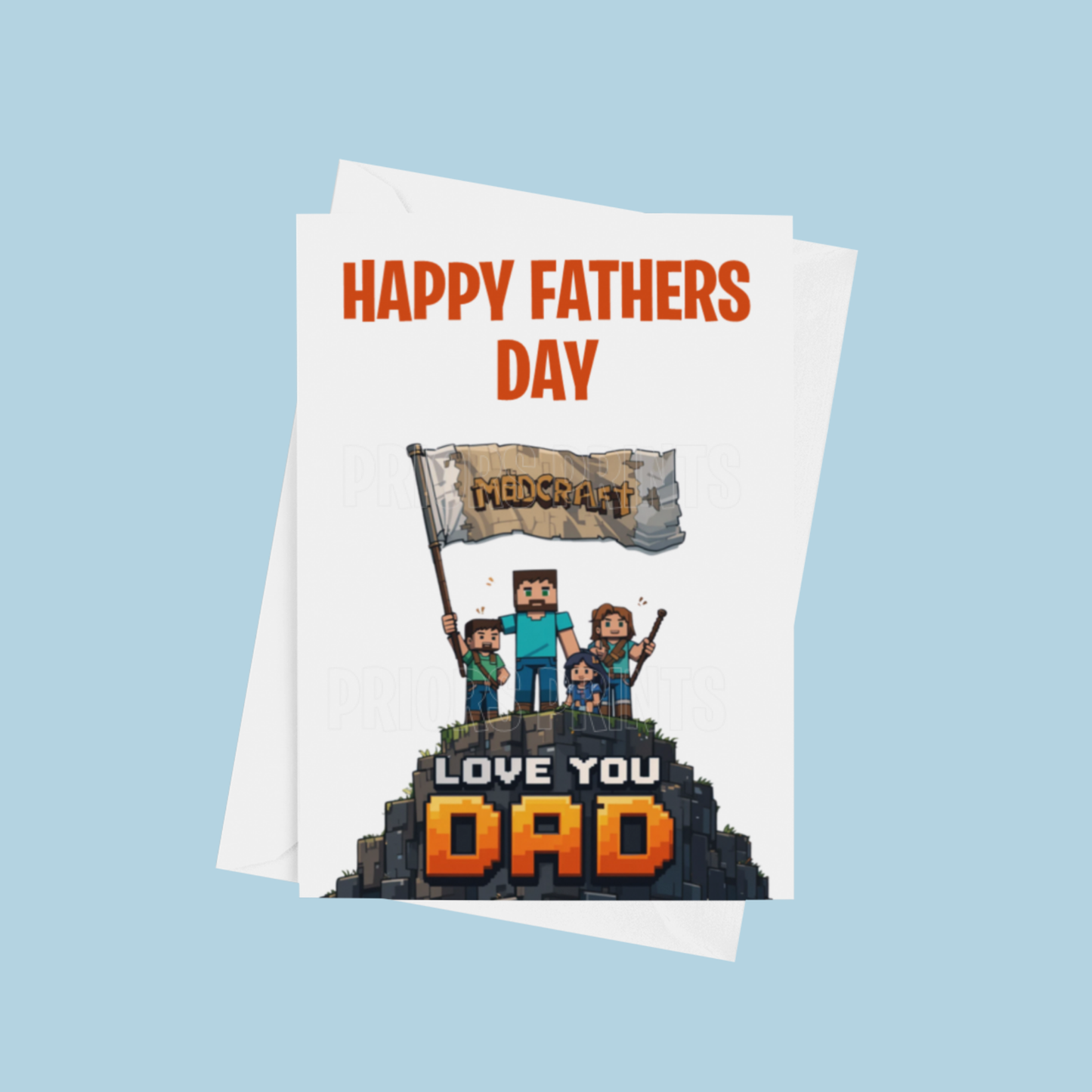 Minecraft Fathers Day Card