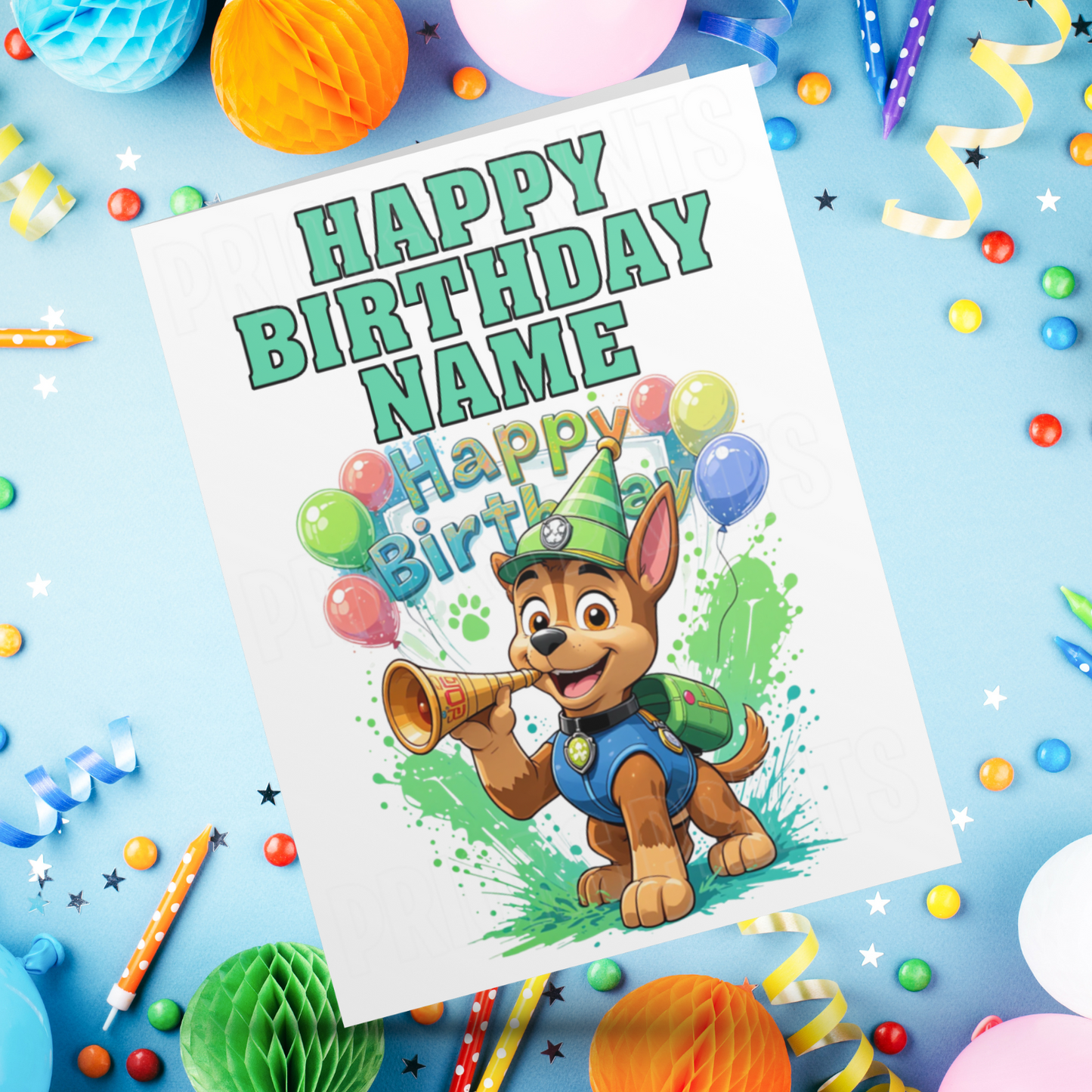 Personalised Paw Patrol Birthday Card