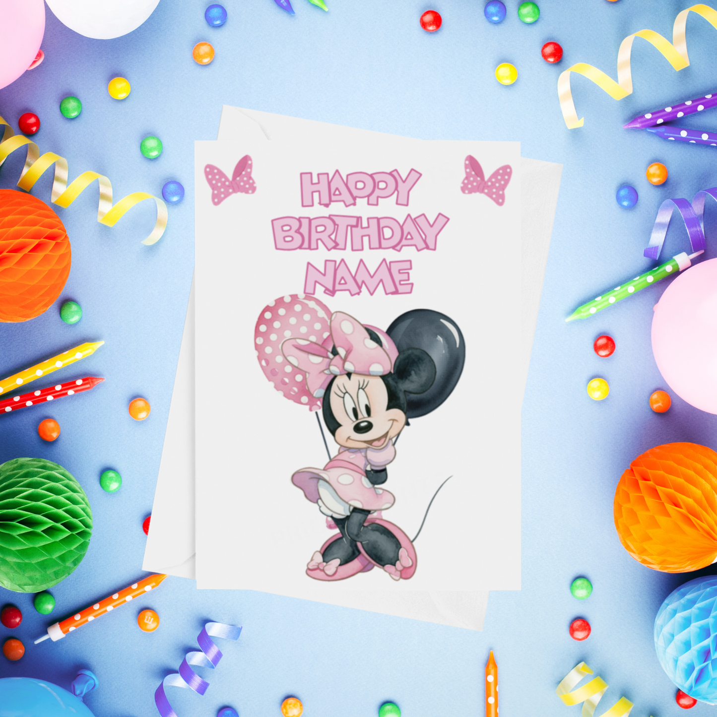 Minnie Mouse Personalised Birthday Card
