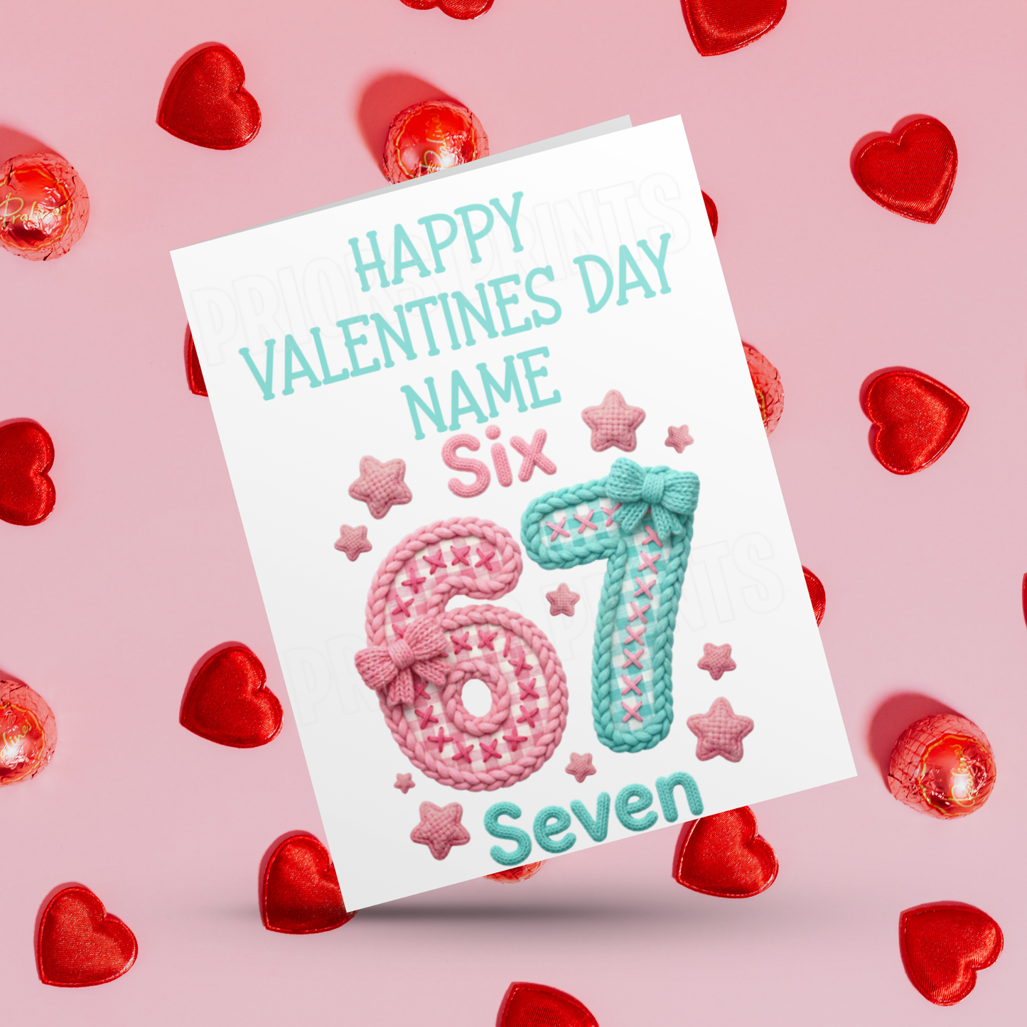 Cute Personalised Six Seven Valetines Cards I 67 I Sixseven I 6 7