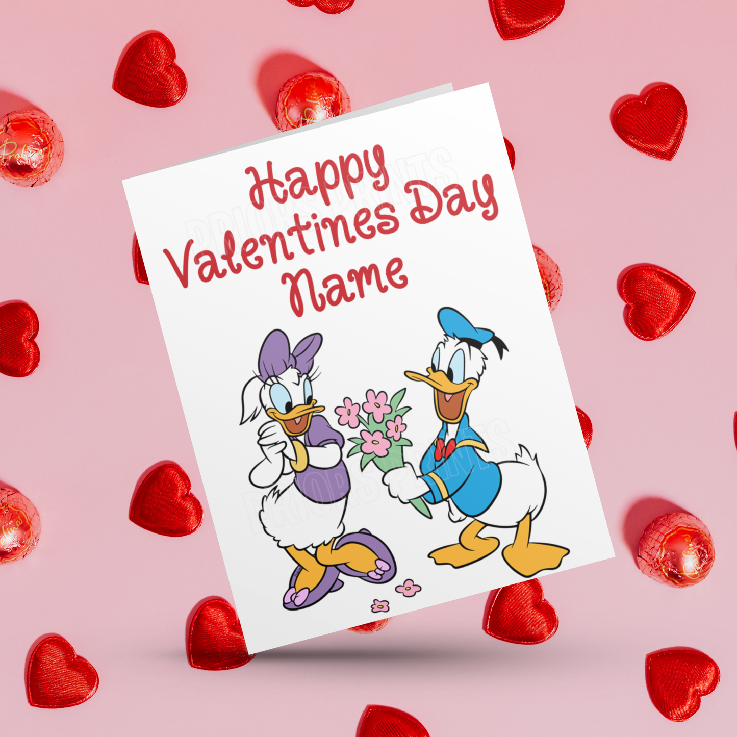 Mickey Mouse & Friends Personalised Valentines Day Card I Minnie Mouse I Donald Duck I Daisy Duck I Pluto I Goofy I Disney