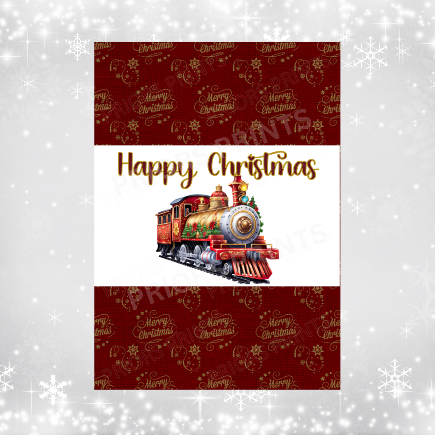 Christmas Train Chocolate Bar Wrapper