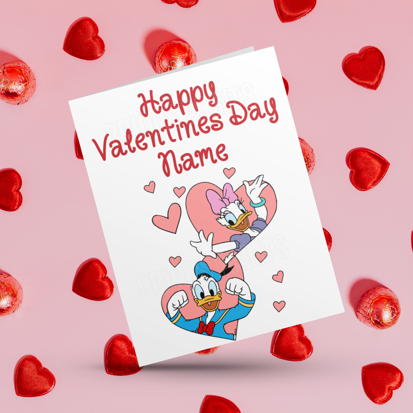 Mickey Mouse & Friends Personalised Valentines Day Card I Minnie Mouse I Donald Duck I Daisy Duck I Pluto I Goofy I Disney