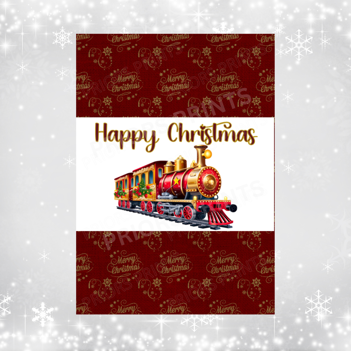 Christmas Train Chocolate Bar Wrapper