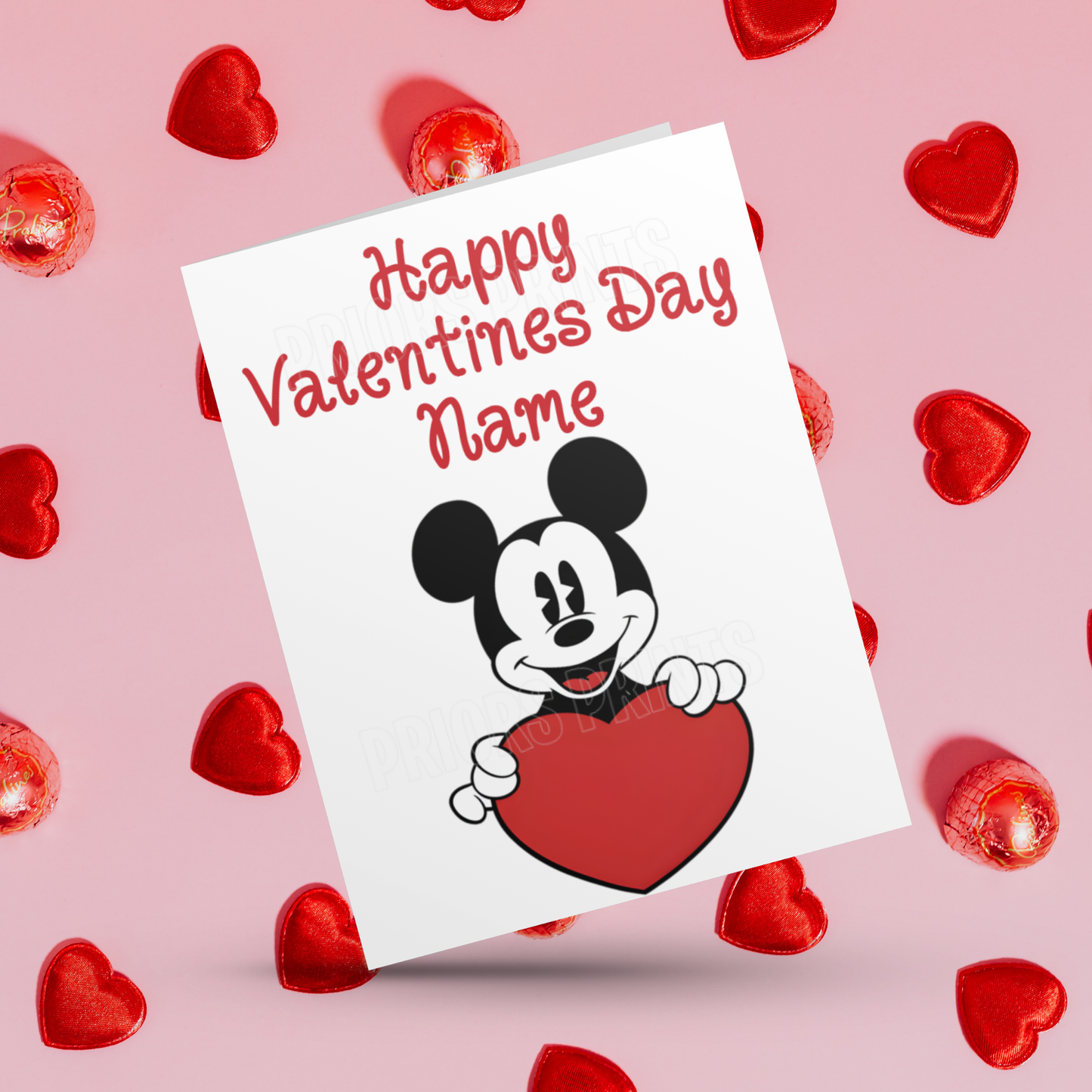 Mickey Mouse & Friends Personalised Valentines Day Card I Minnie Mouse I Donald Duck I Daisy Duck I Pluto I Goofy I Disney