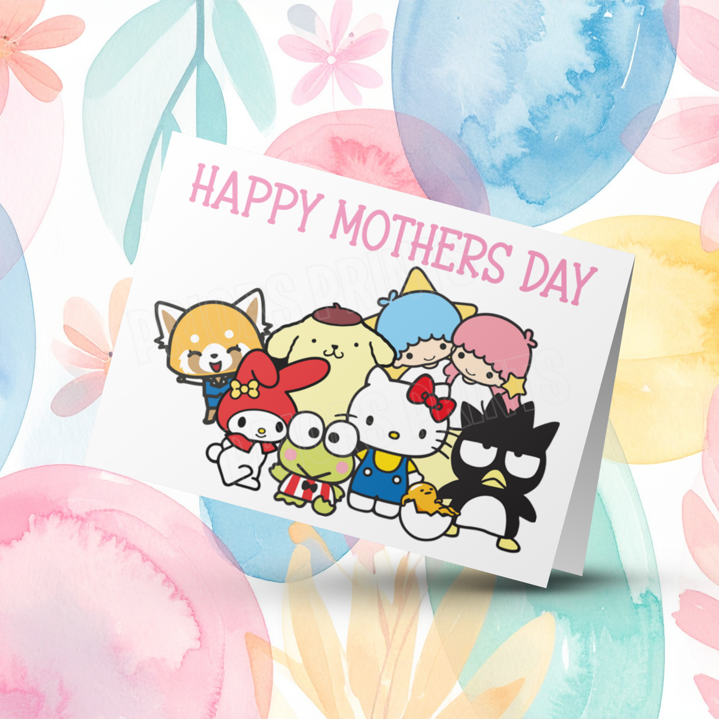 Hello Kitty & Friends Happy Mothers Day Card I Keroppi I Badtz Muro I Pochacco I Pompompurin I Cinnamoroll I My Melody I Kuromi