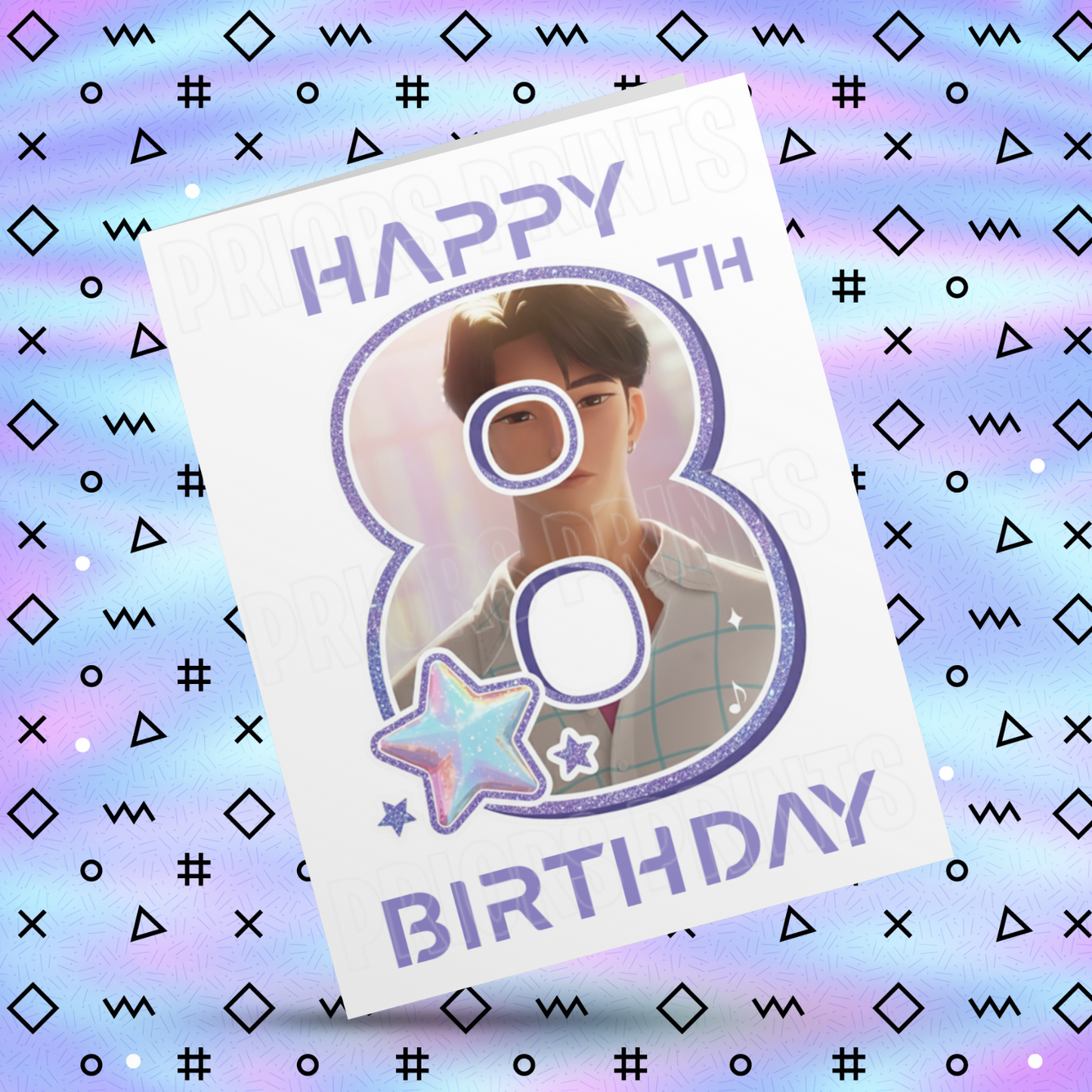Personalised K Pop Demon Hunters Birthday Card with Age 4-19 Years