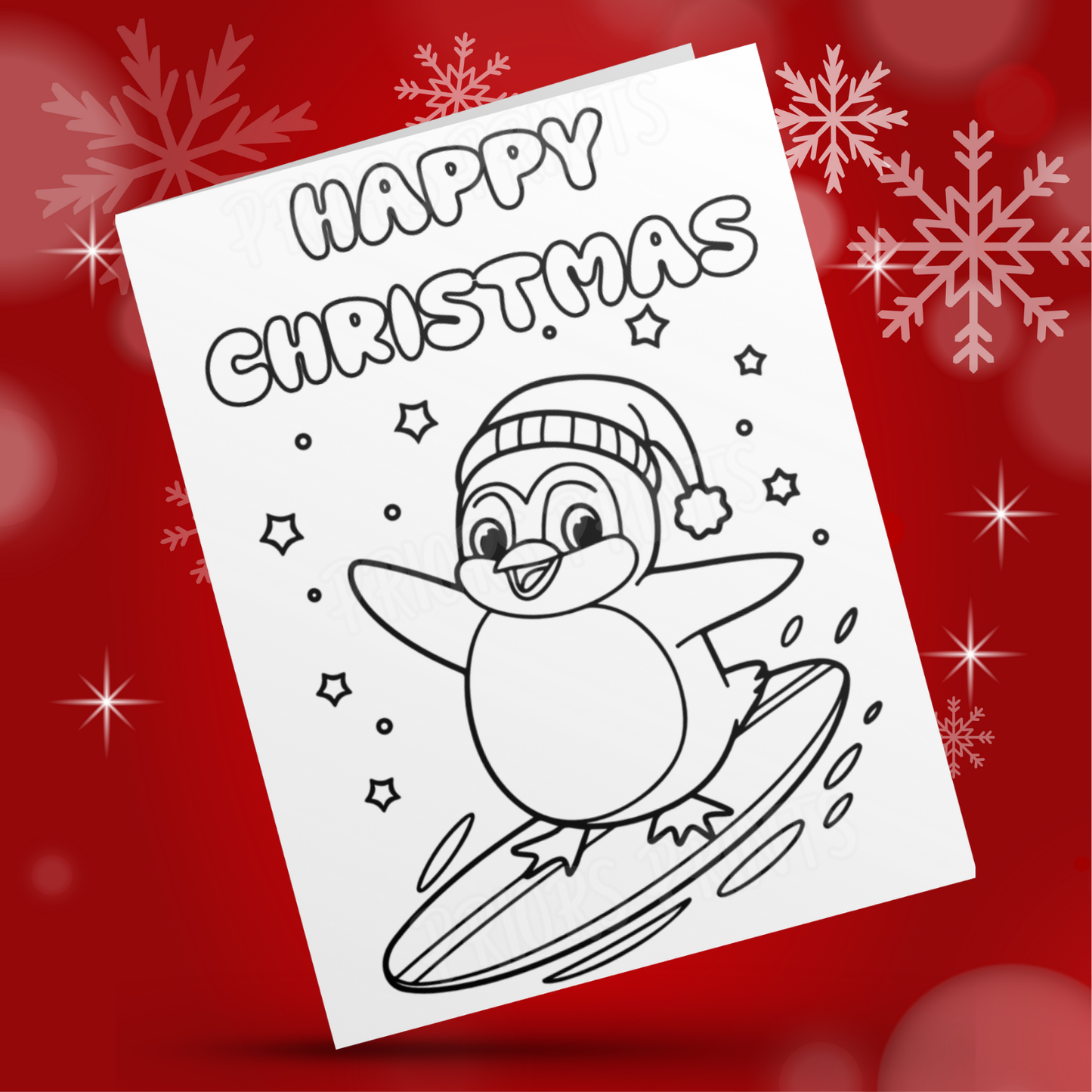 Colour Your Own Christmas Card