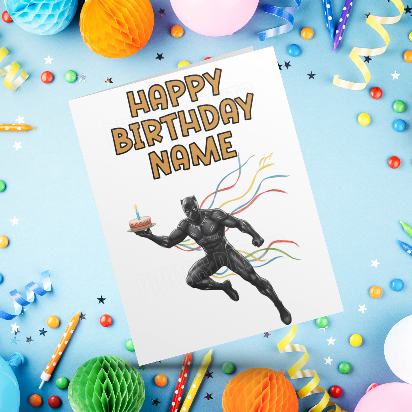 Personalised Black Panther Birthday Card I Marvel I Superhero