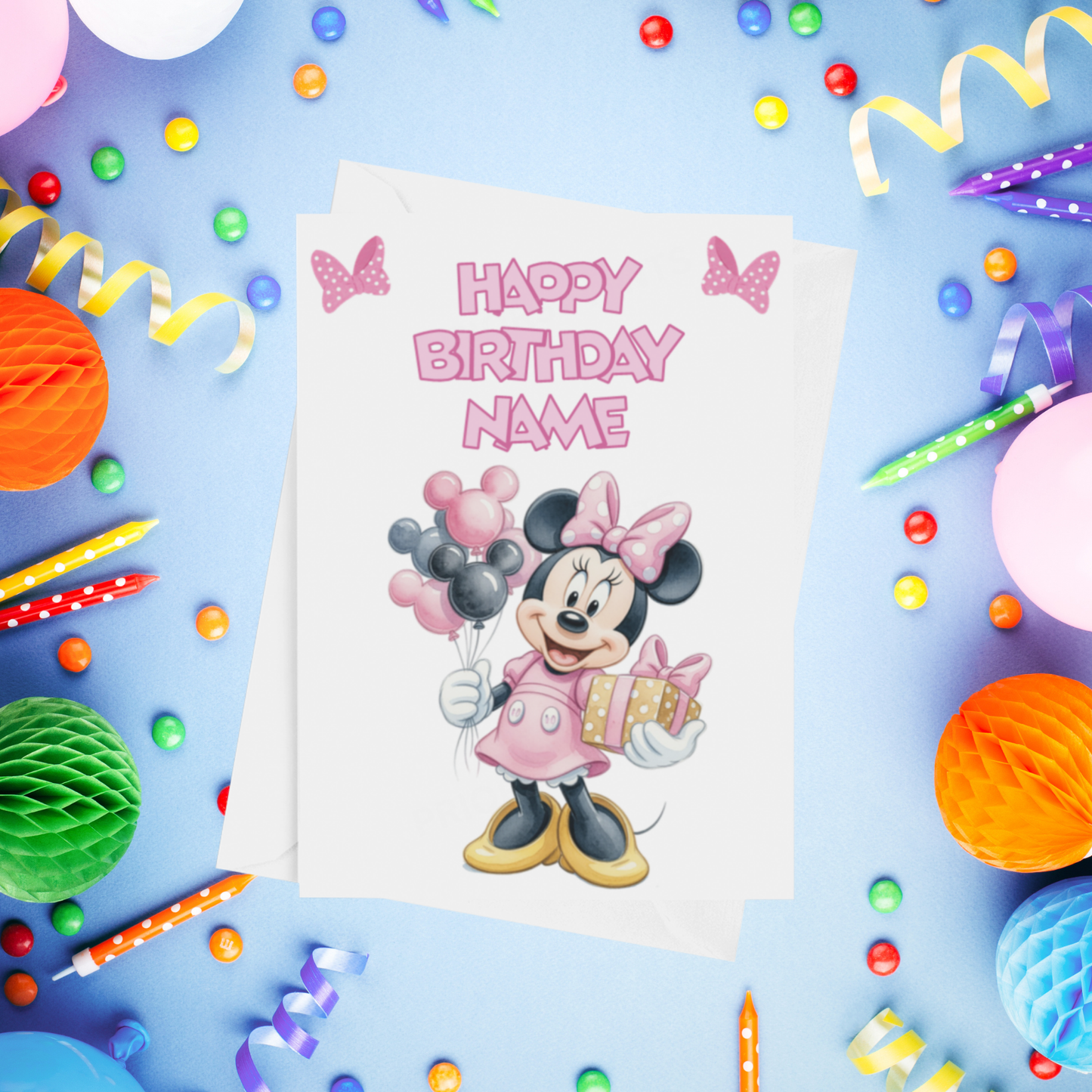 Minnie Mouse Personalised Birthday Card