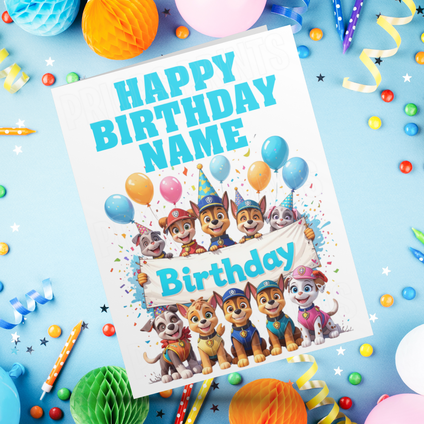 Personalised Paw Patrol Birthday Card