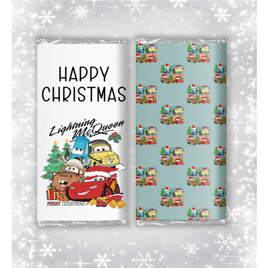 Cars Christmas Chocolate Bar Wrapper