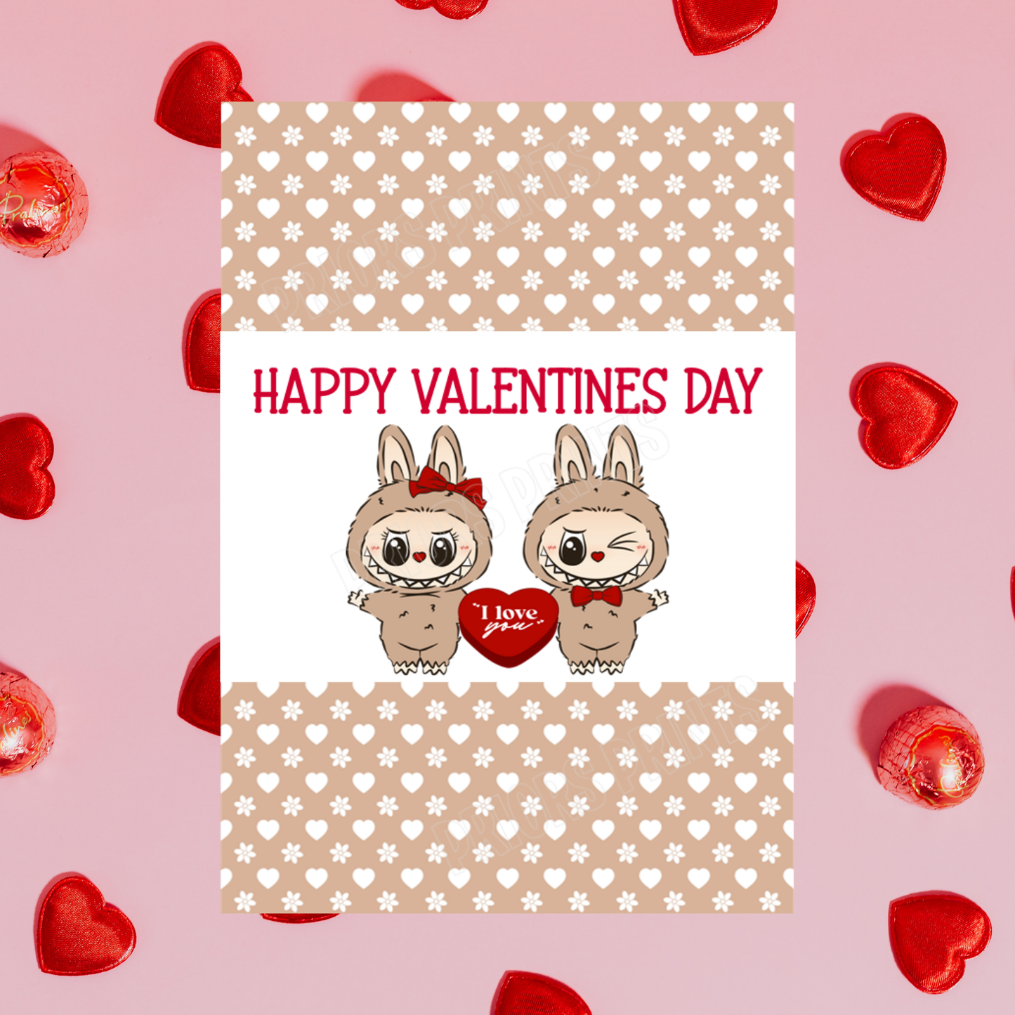 Labubu Valentines Day Chocolate Bar Wrappers 2