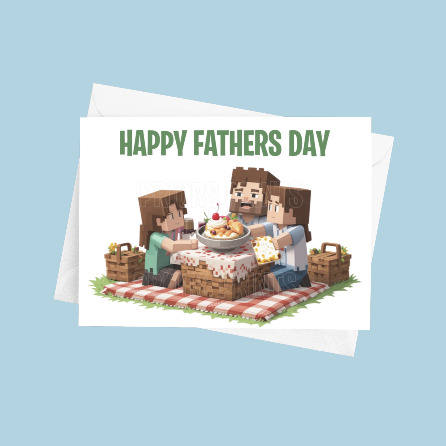 Minecraft Fathers Day Card