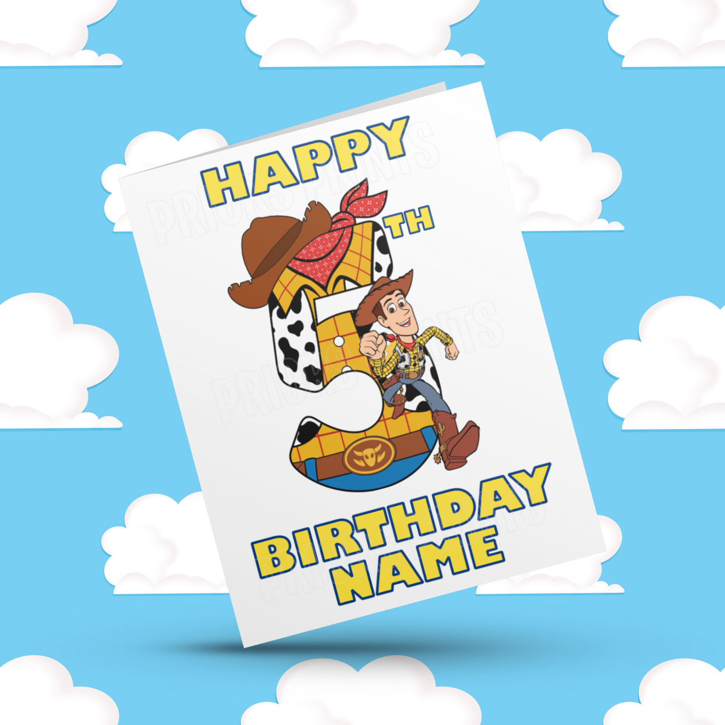 Personalised Woody Birthday Card with Age 1-20 Years (Toy Story)