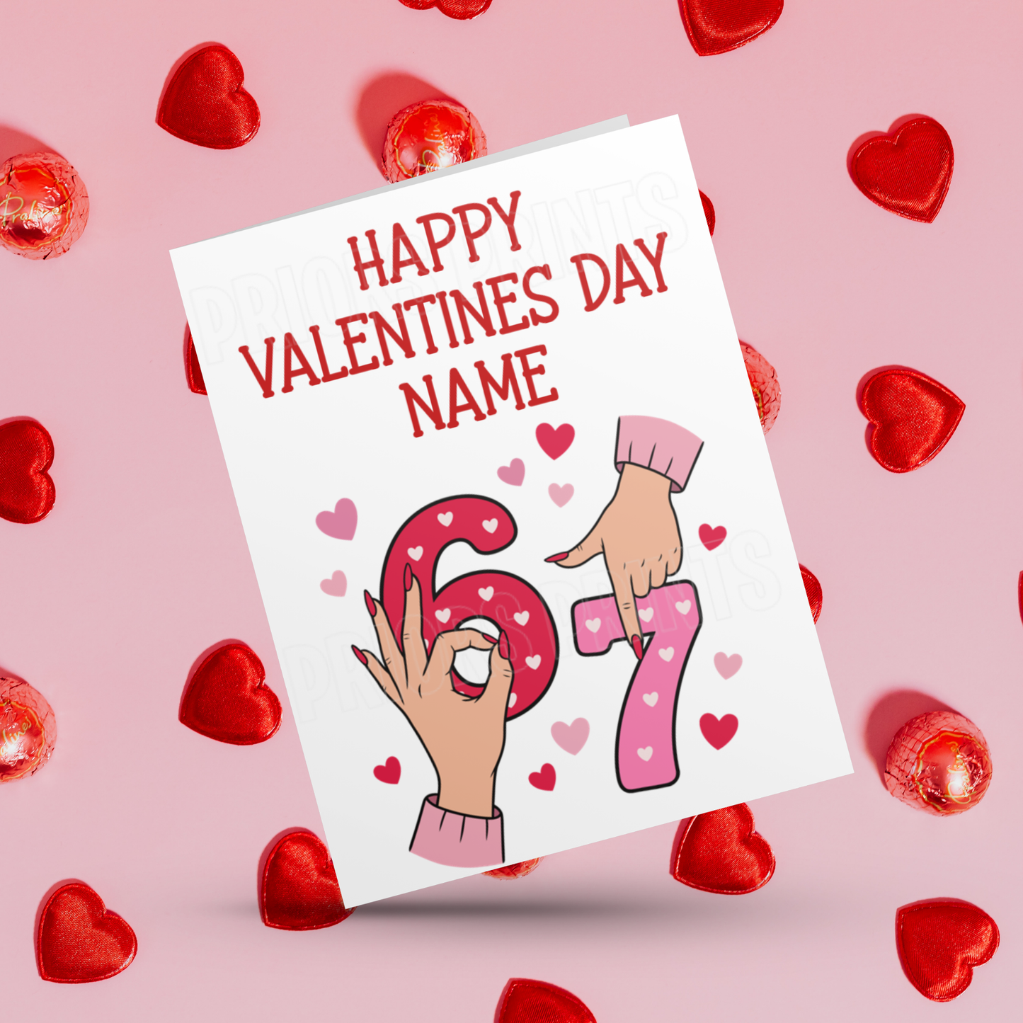 Cute Personalised Six Seven Valetines Cards I 67 I Sixseven I 6 7