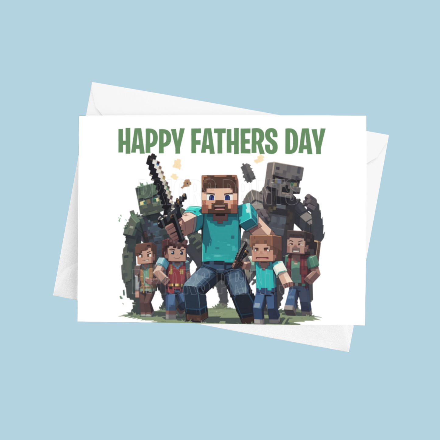 Minecraft Fathers Day Card