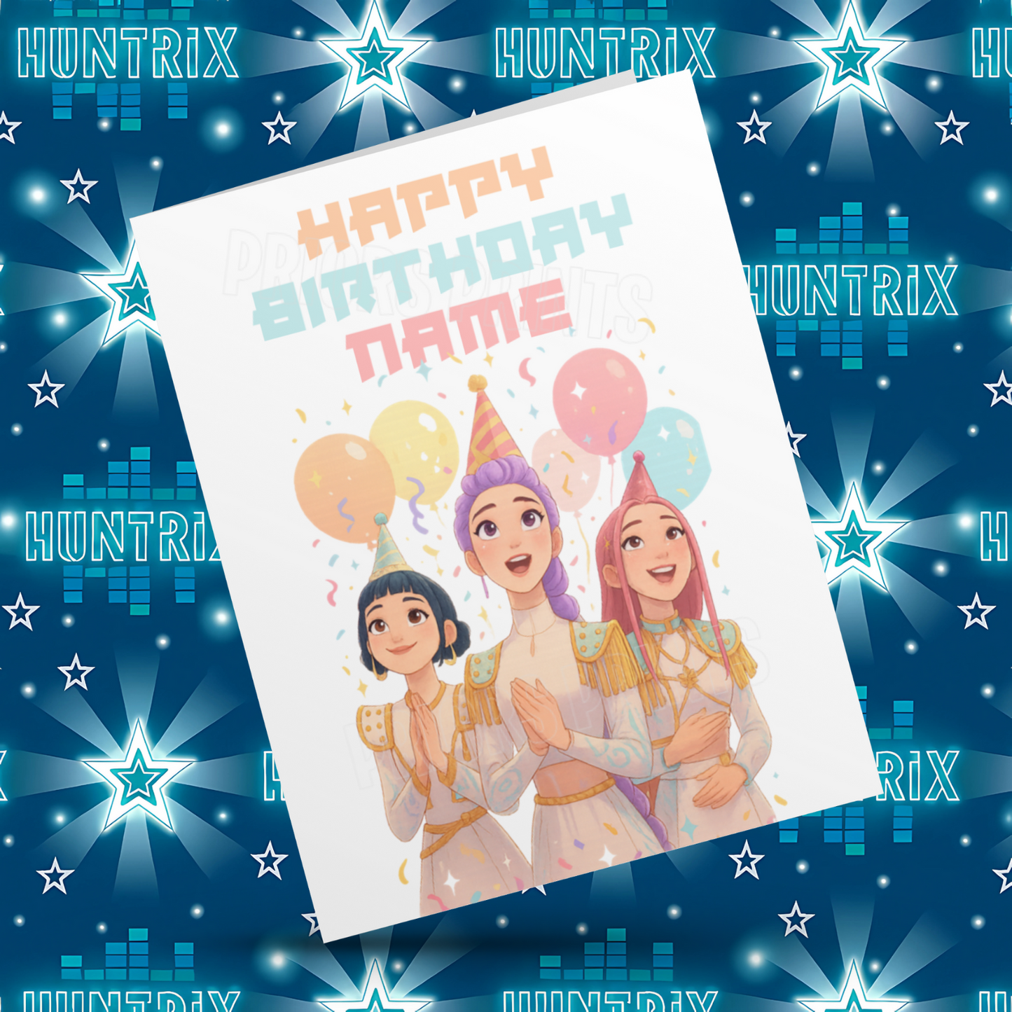 Personalised K Pop Demon Hunters Birthday Card