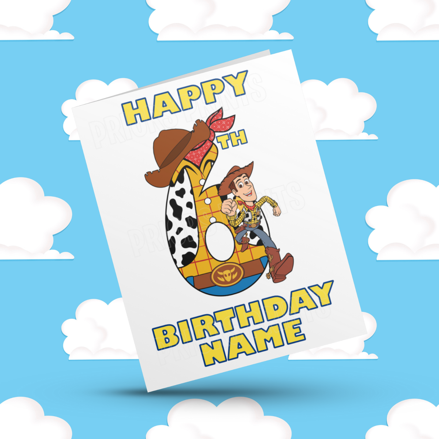 Personalised Woody Birthday Card with Age 1-20 Years (Toy Story)
