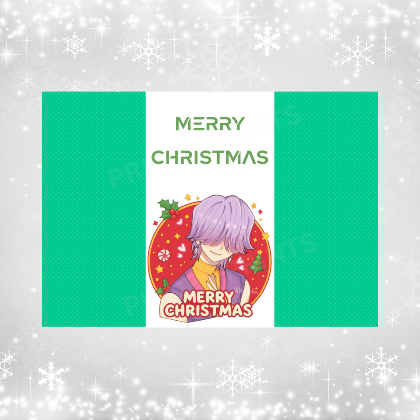 K Pop Demon Hunter Christmas Chocolate Bar Wrapper
