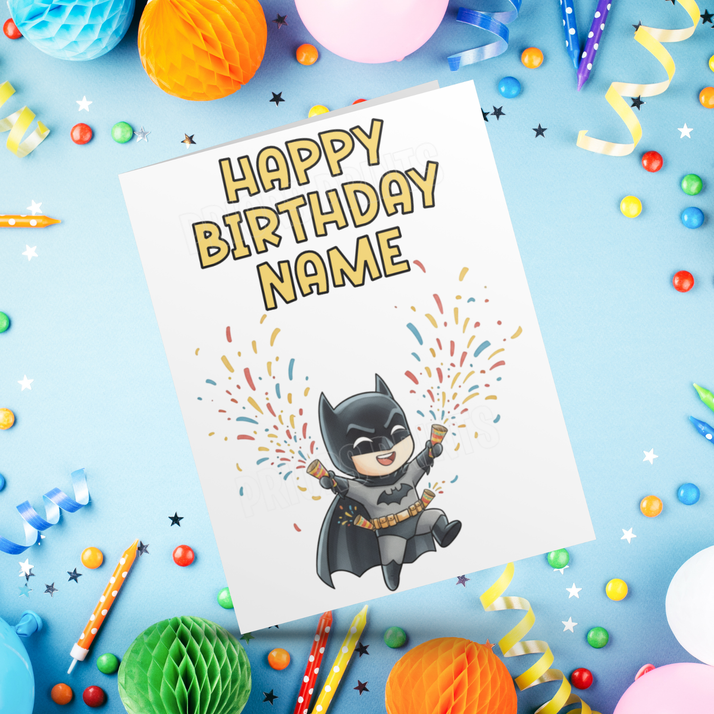 Personalised Batman Birthday Card I DC Comics I Superhero