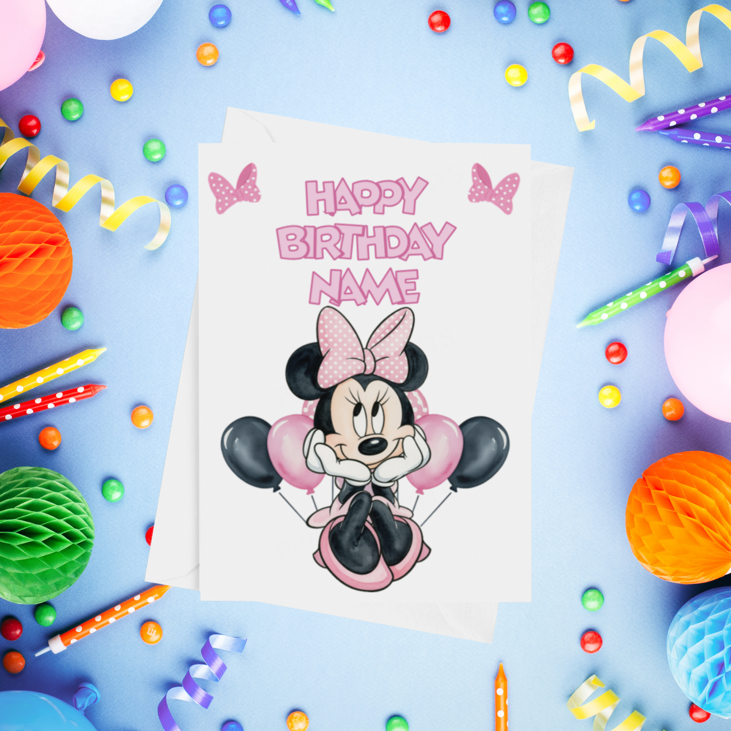 Minnie Mouse Personalised Birthday Card
