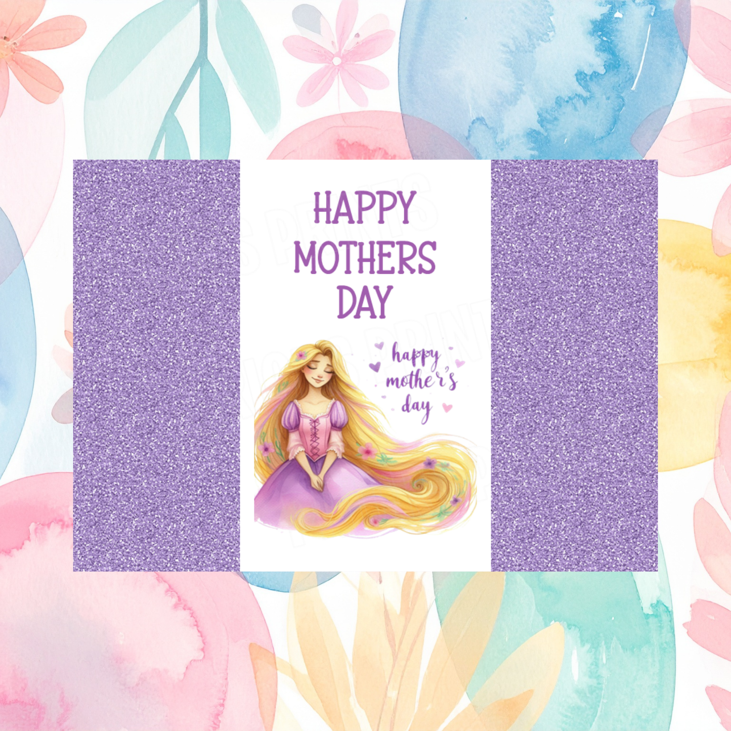 Mixed Disney Characters Happy Mothers Day Chocolate Bar Wrapper I Winnie The Pooh I Monsters Inc I Rapunzel