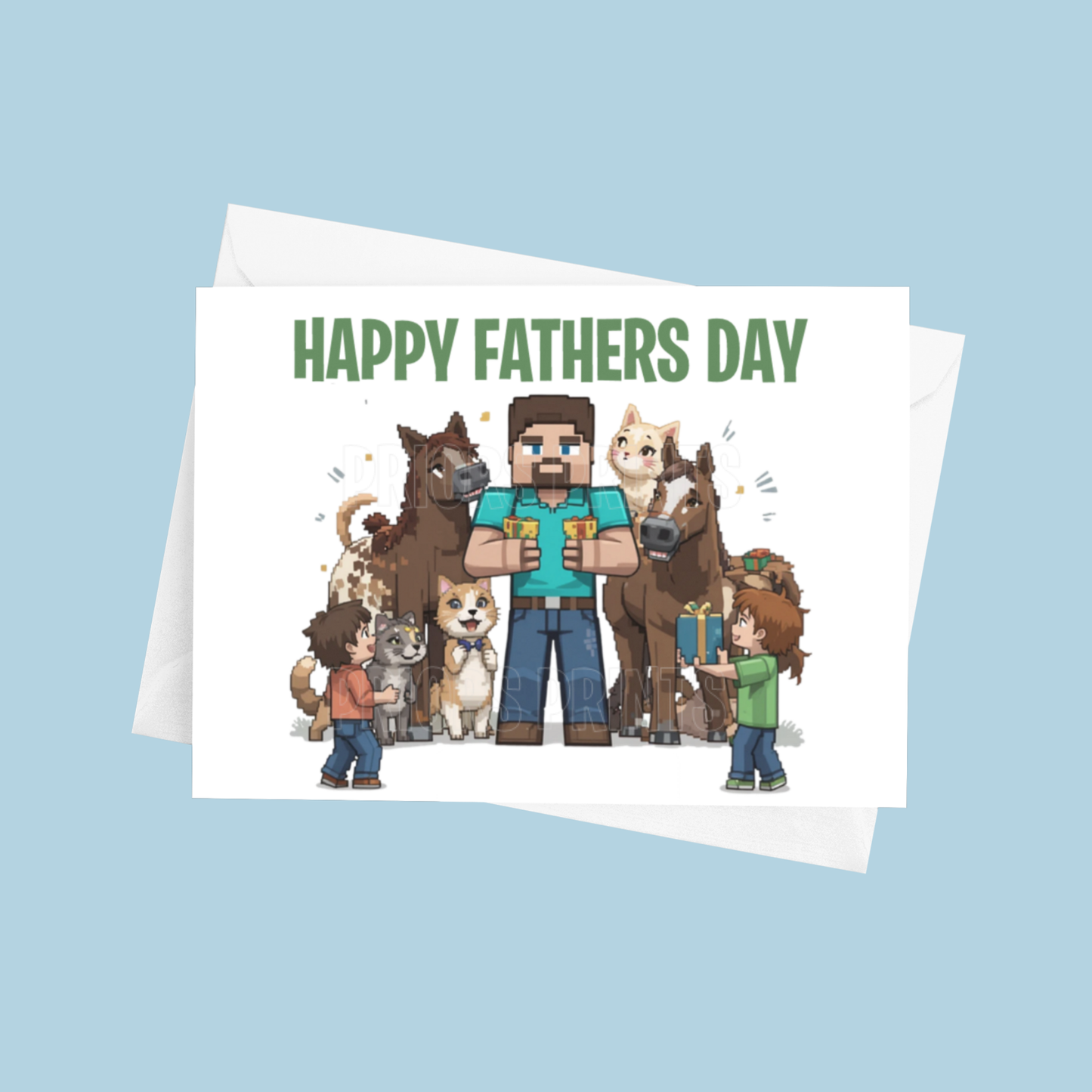 Minecraft Fathers Day Card