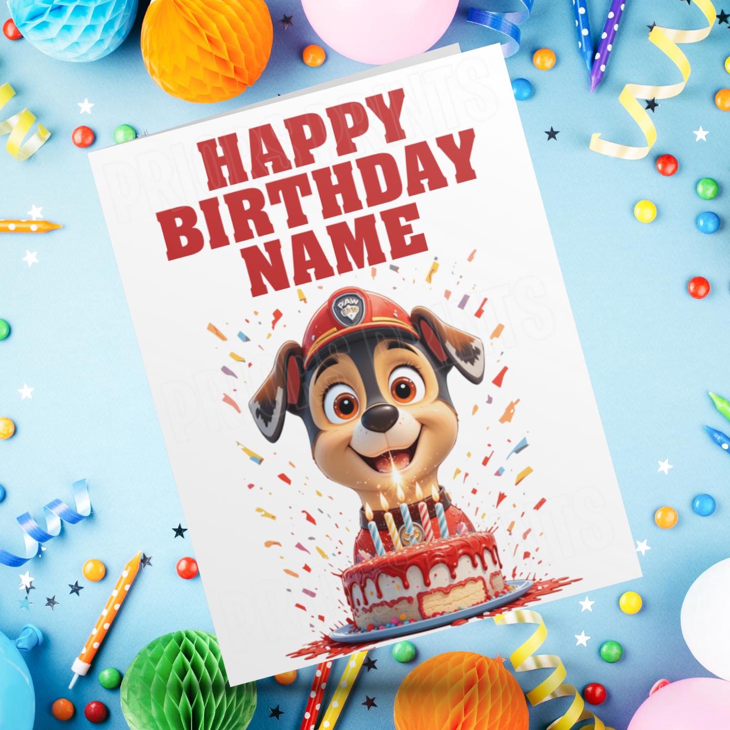 Personalised Paw Patrol Birthday Card