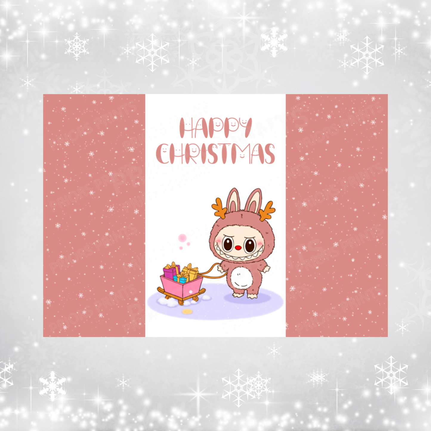 Labubu Christmas Chocolate Bar Wrapper