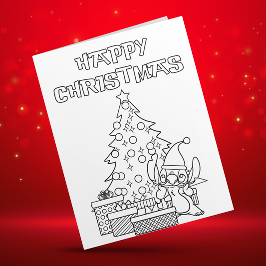 Colour Your Own Stitch Christmas Card