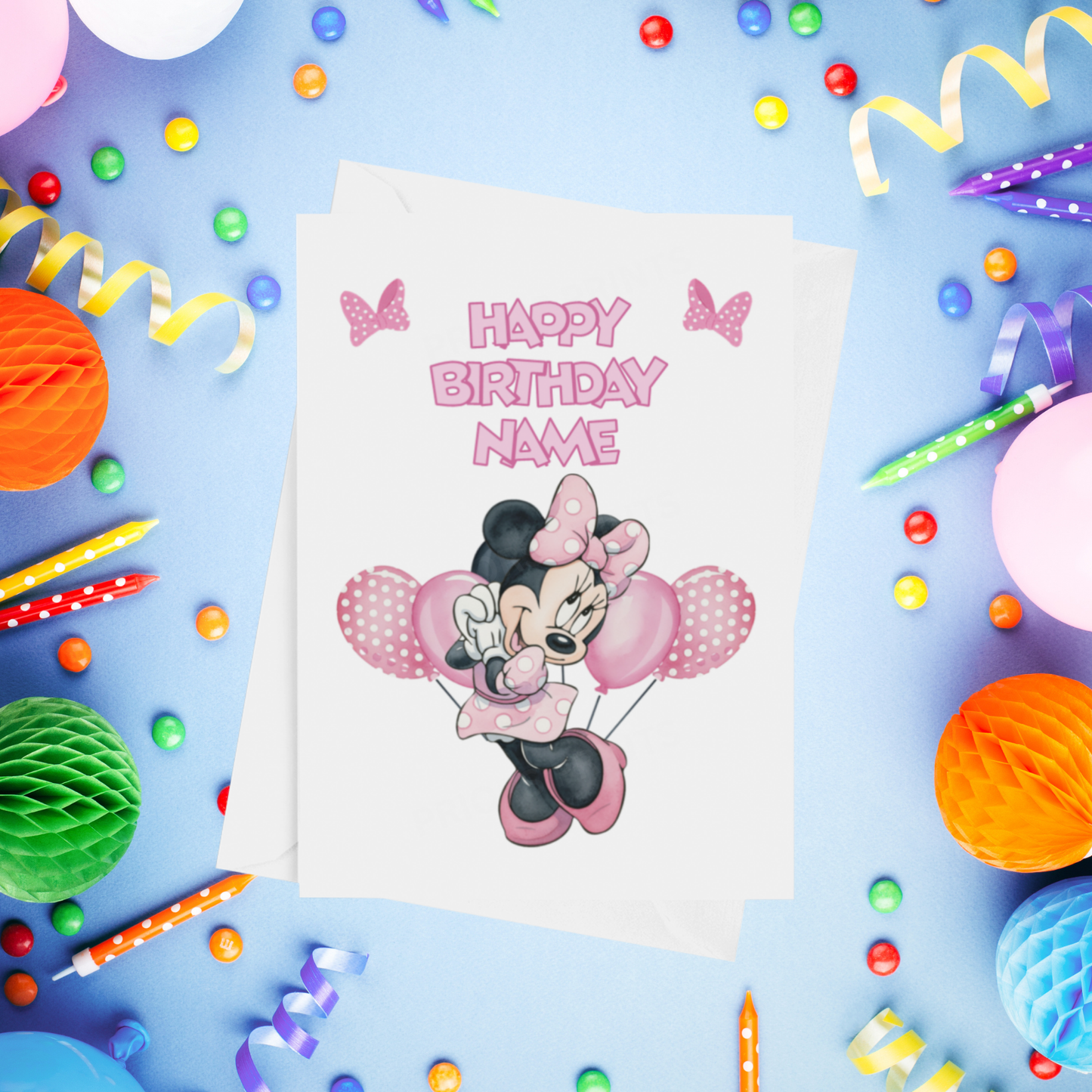 Minnie Mouse Personalised Birthday Card