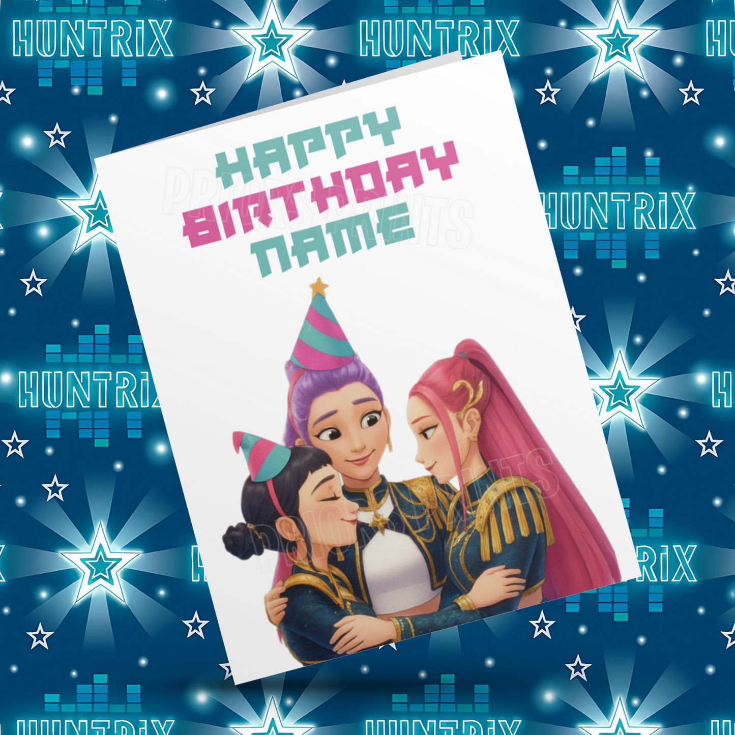 Personalised K Pop Demon Hunters Birthday Card