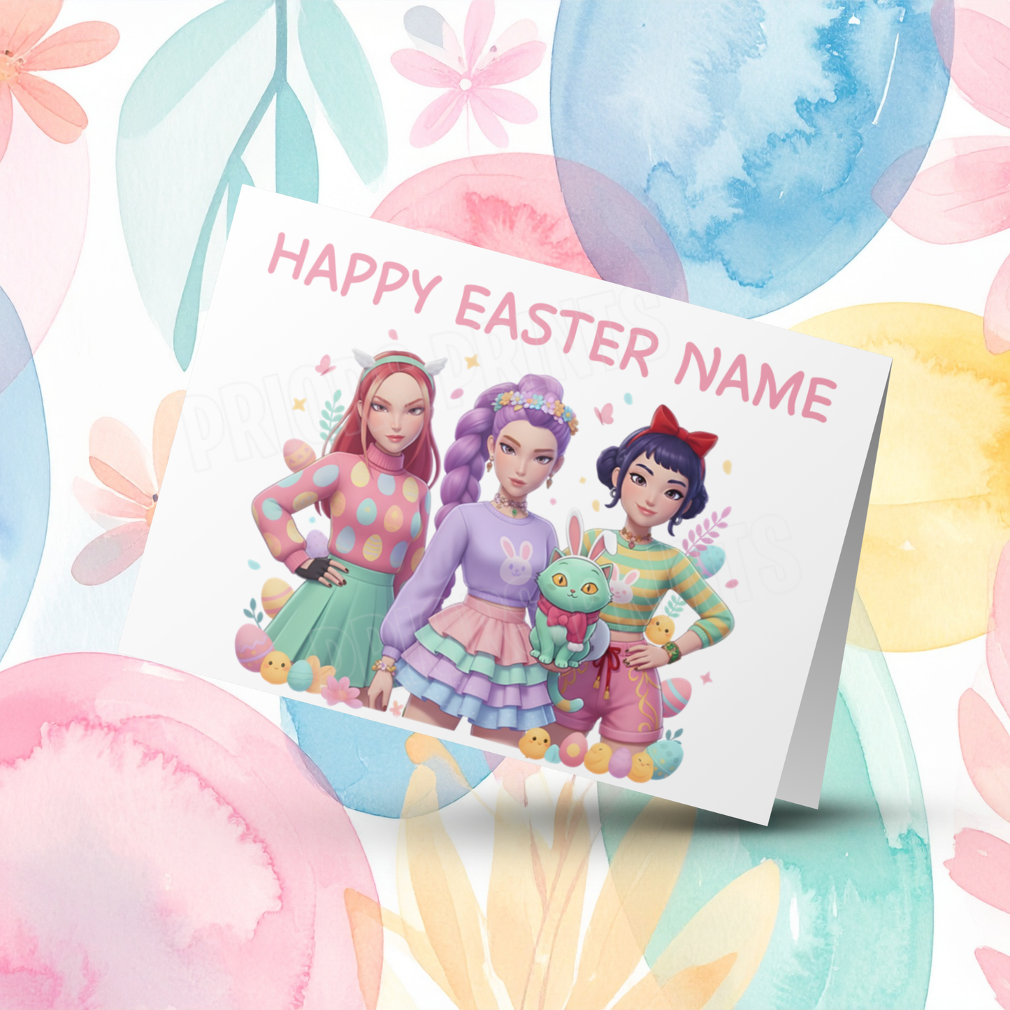K Pop Personalised Easter Card