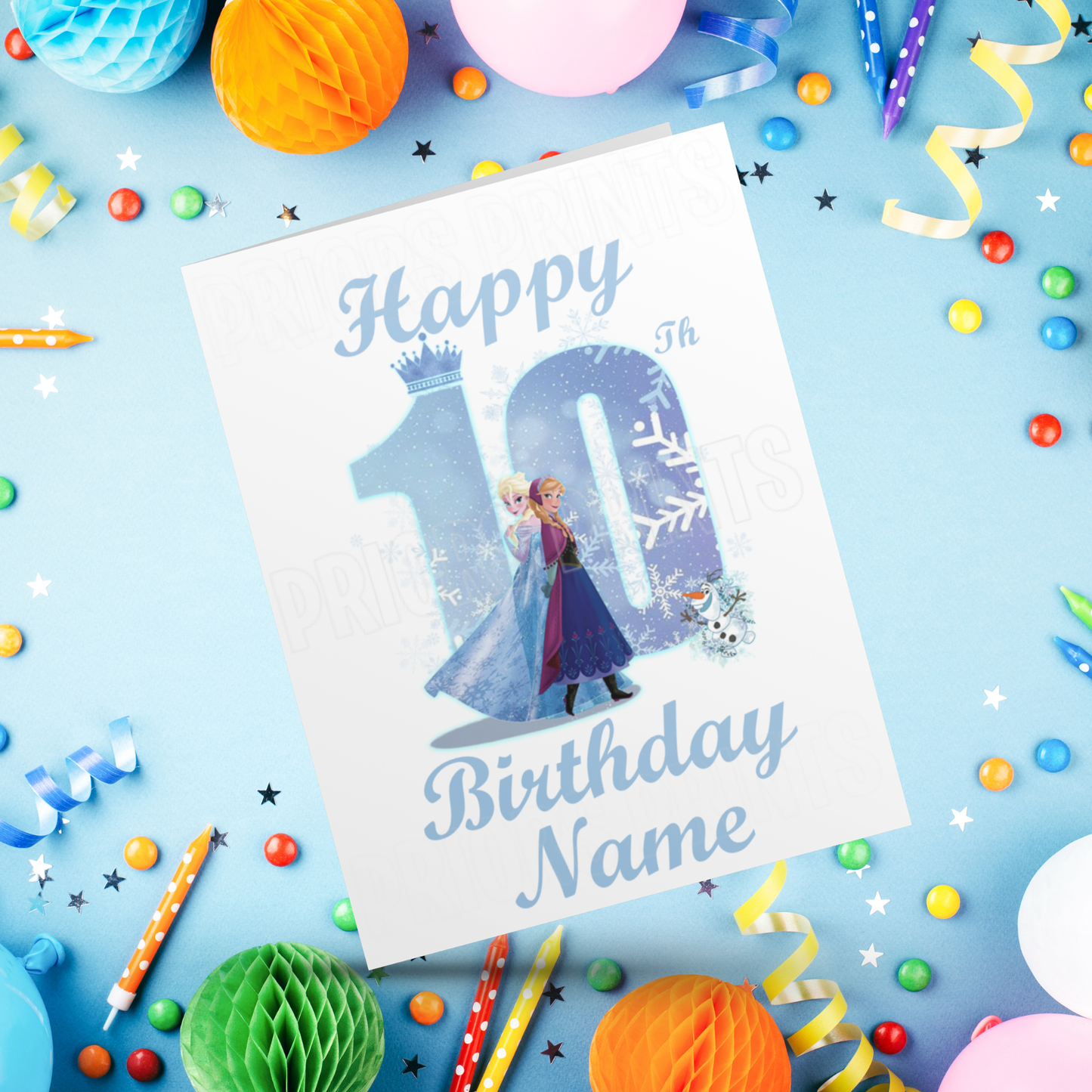 Personalised Elsa Birthday Card with age 1-10 I Frozen I Disney I Princess