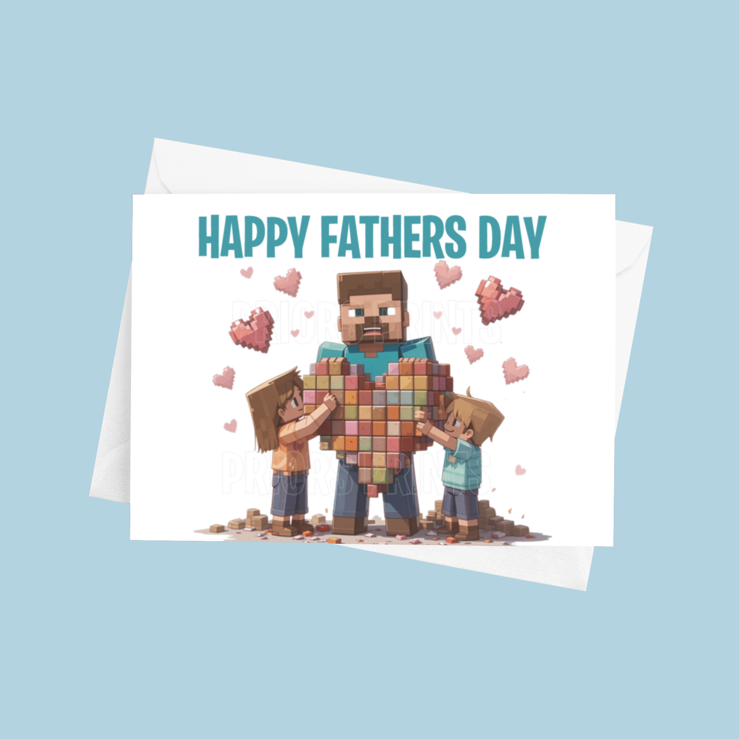 Minecraft Fathers Day Card