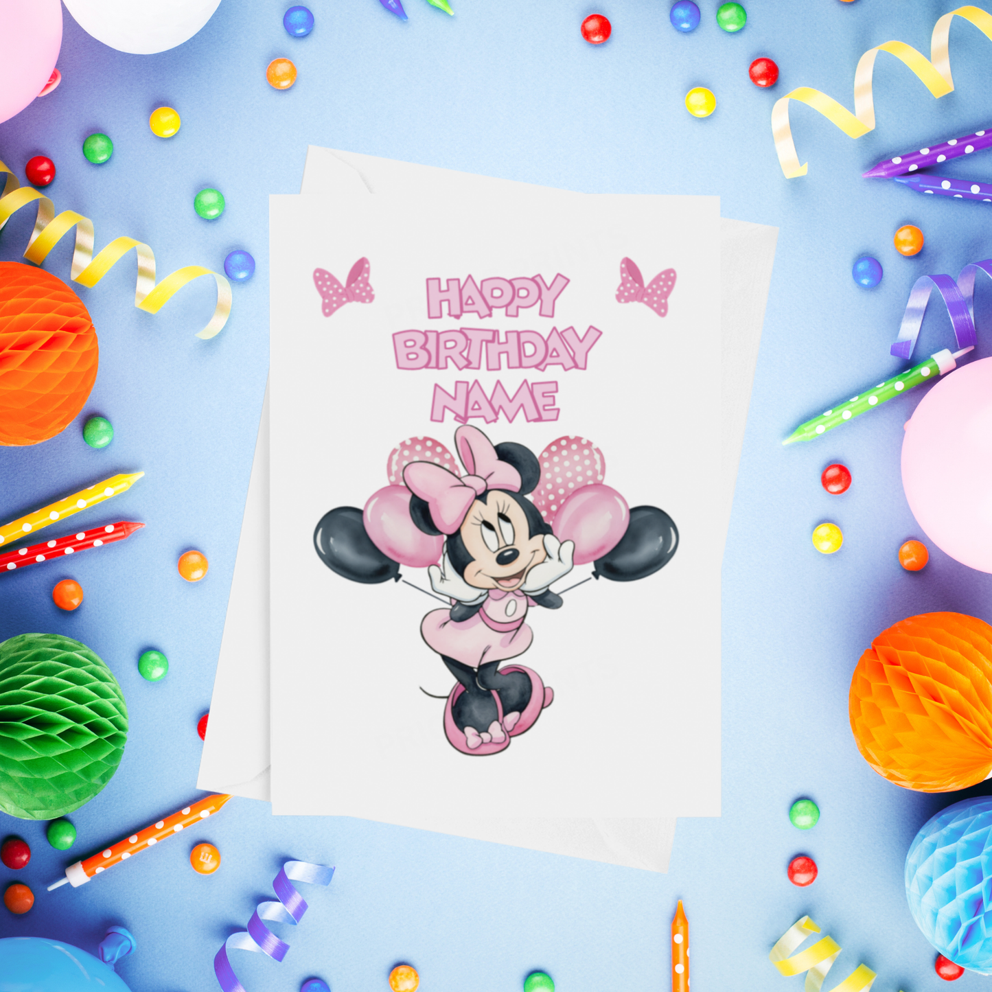 Minnie Mouse Personalised Birthday Card