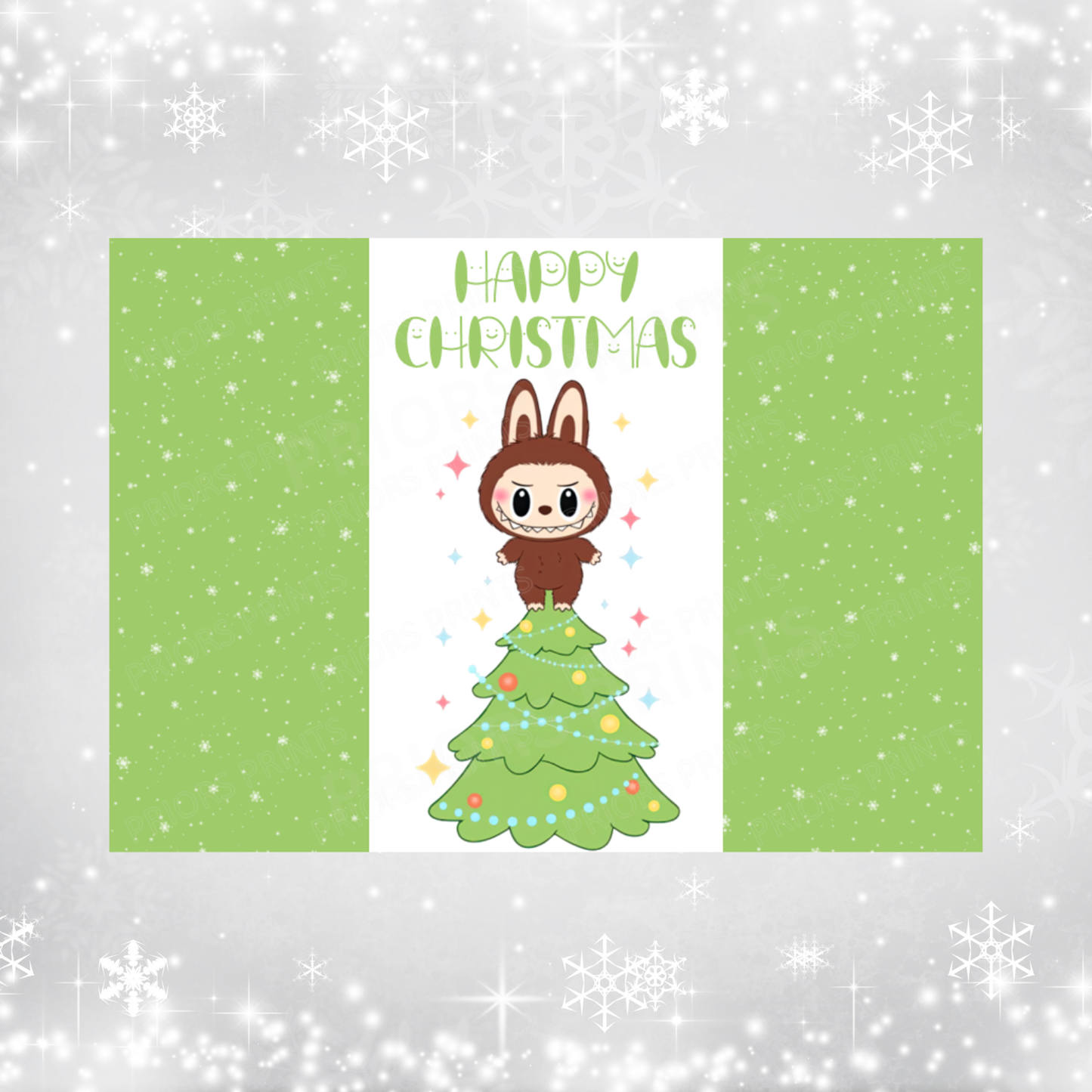Labubu Christmas Chocolate Bar Wrapper