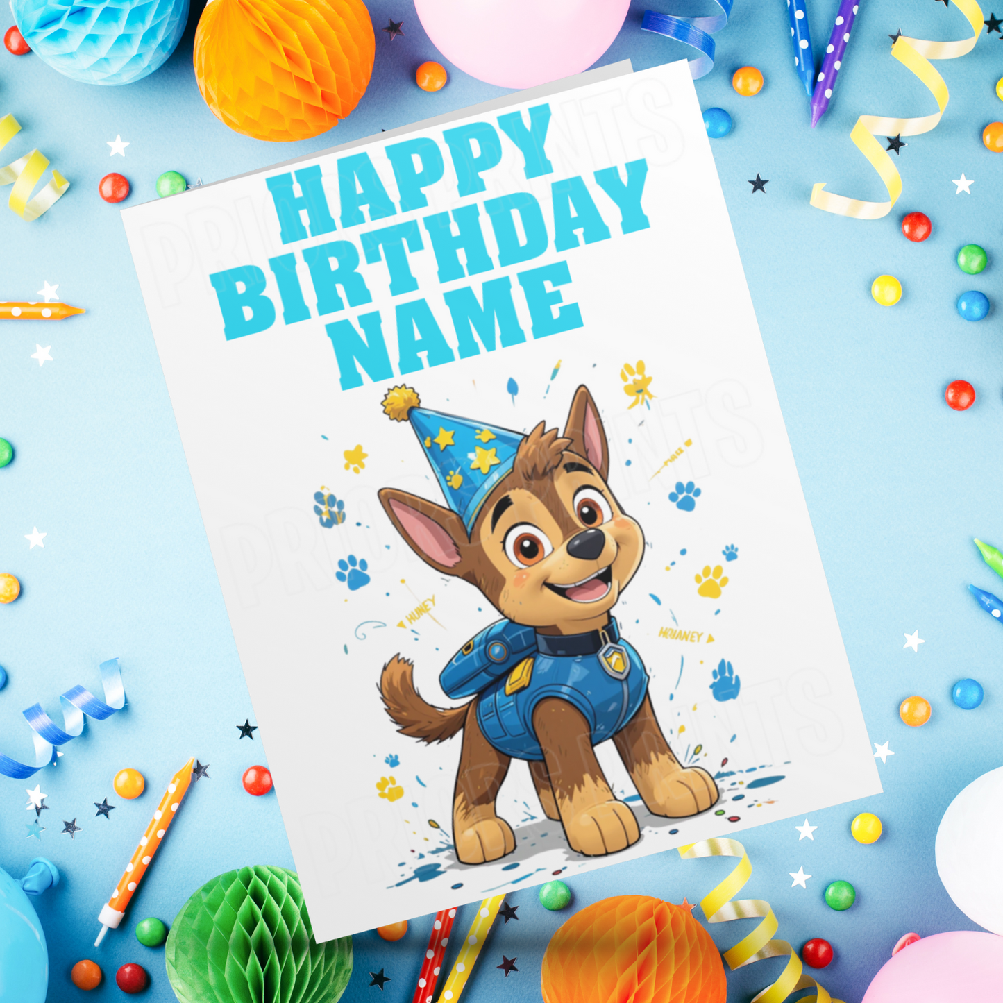Personalised Paw Patrol Birthday Card