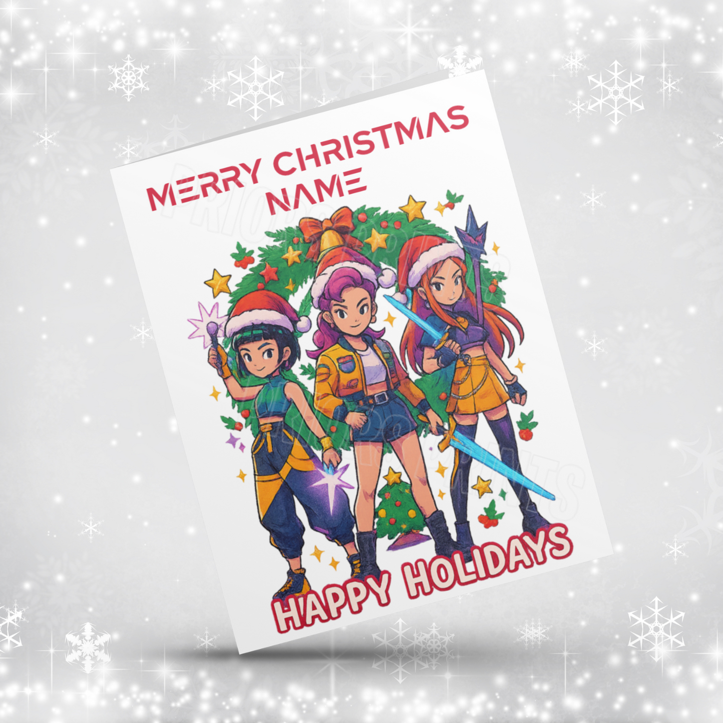 K Pop Demon Hunters Personalised Christmas Card NEW