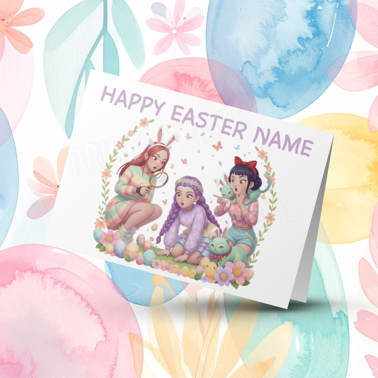 K Pop Personalised Easter Card