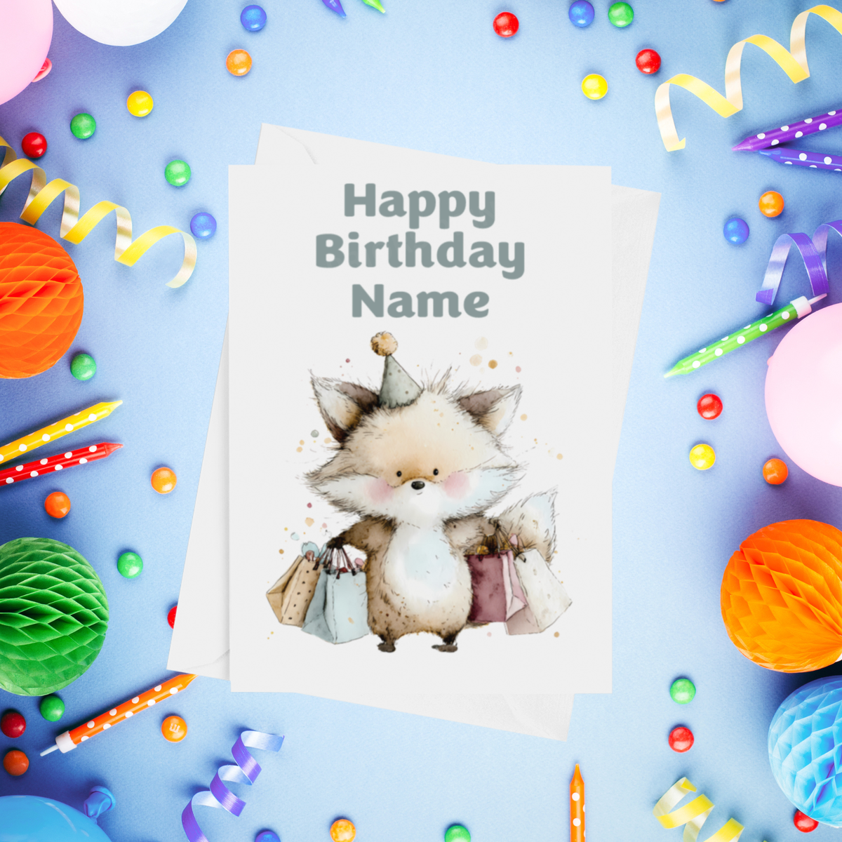 Cute Animals Personalised Birthday Card